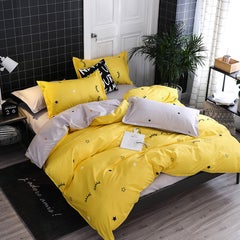 Buy 4-Pieces Super King Size Design Bedding Set Polyester Multicolour in Saudi Arabia