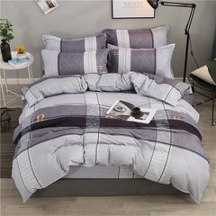 Buy 4-Pieces Modern Home Fresh Style Bedding Set Polyester Multicolour 200x230cm in Saudi Arabia