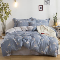 Buy 4-Pieces Super King Size Plant Printed Bedding Set Polyester Multicolour in Saudi Arabia