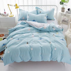 Buy 4-Pieces Double Size Plant Printed Bedding Set Polyester Multicolour in Saudi Arabia