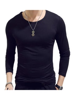 Buy Casual O-Neck Long Sleeve Slim T-Shirt multicolour in Saudi Arabia
