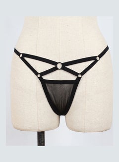 Buy Women Lace Soft Thongs Briefs Panties Underwear Honeymoon G-string Black in Saudi Arabia