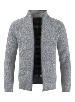 Buy Winter Knitted Cardigan Light Grey in UAE