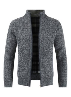 Buy Winter Knitted Cardigan Dark Grey in Saudi Arabia