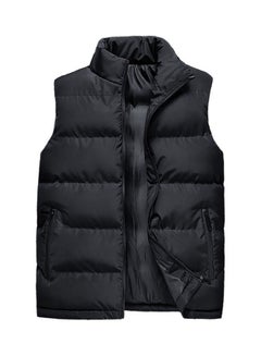 Buy Men's Winter Thick Warm Waistcoat Black in UAE