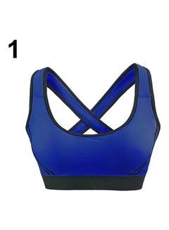 Buy Sports Padded Bra Vest Dark Blue in UAE