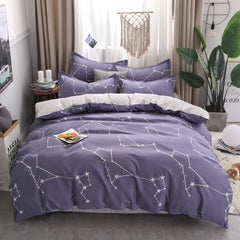 Buy 4-Piece Modern Home Fresh Style Bedding Set Polyester Multicolour 150x200cm in Saudi Arabia