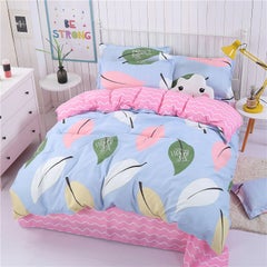 Buy 4-Piece Modern Home Fresh Style Bedding Set Polyester Multicolour 150x200cm in Saudi Arabia