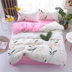 Buy 4-Piece Modern Home Fresh Style Bedding Set Polyester Multicolour 150x200cm in Saudi Arabia