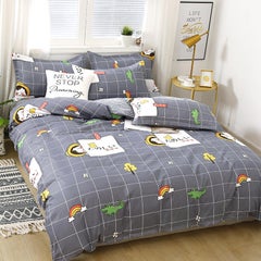 Buy 4-Piece Natural Element Printed Single Size Bedding Set Polyester Multicolour in Saudi Arabia