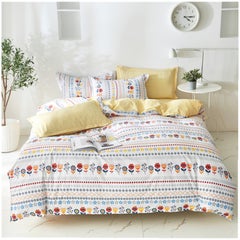 Buy 4-Piece Single Size Active Printed Bedding Set Polyester Multicolour in Saudi Arabia