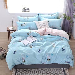 Buy 4-Piece Modern Fresh Style Bedding Set Polyester Multicolour 150x200cm in Saudi Arabia