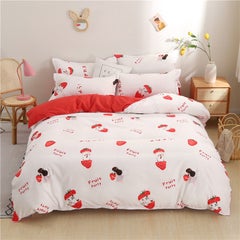 Buy 4-Piece Modern Fresh Style Bedding Set Polyester Multicolour 150x200cm in Saudi Arabia