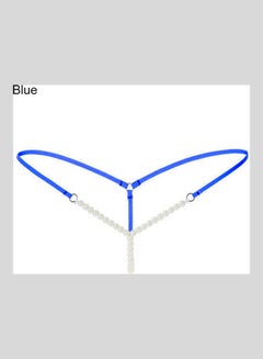 Buy Lady Crotchless Faux Pearls String G-string Briefs Underwear Underpants Blue in Saudi Arabia