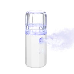 Buy Handheld Portable Deep Moisturzing Nano Facial Mist Sprayer White 14.5cm in UAE