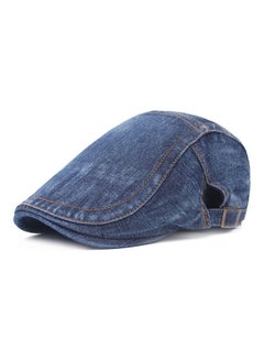 Buy Adjustable Dark Denim Flat Caps Multicolour in Saudi Arabia