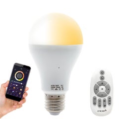 Buy Smart Wireless Remote Control LED WiFi Colour Changing Bulb White 13.8cm in Saudi Arabia