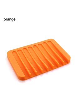 Buy Silicone Soap Holder Orange 11.5cm in Saudi Arabia