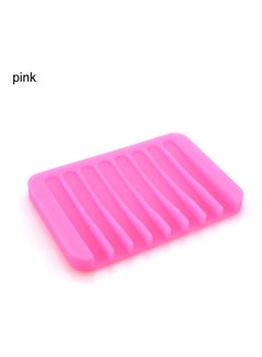 Buy Silicone Soap Holder Pink 11.5cm in UAE