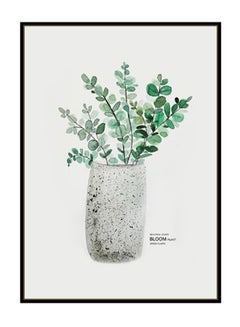 Buy Plant Printed Canvas Painting Green/Grey/White 57 x 71 x 4.5cm in Saudi Arabia