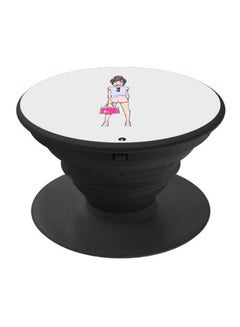 Buy Girl Printed Pop Socket Phone Holder Black in UAE