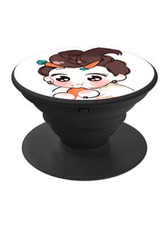 Buy Cartoon Printed Pop Socket Phone Holder White/Orange/Green in UAE