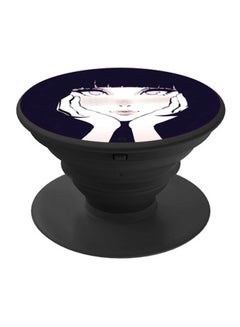 Buy Girl Printed Pop Socket Phone Holder Beige/Black/Pink in UAE