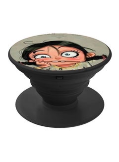 Buy Cartoon Printed Pop Socket Phone Holder Beige/Black/White in UAE