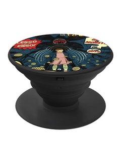 Buy Stranger Things Printed Pop Socket Phone Holder Blue/Pink/Black in Saudi Arabia