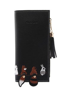 Buy Female Ladies Fashion Leather Wallet Black in UAE