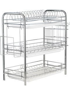 Royalford 3-Layer Wall Hanging Dish Rack, 665x260x477 MM