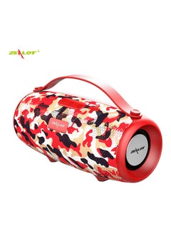 Buy S34 Outdoor Portable Wireless Bluetooth Speaker Camouflage Red in UAE