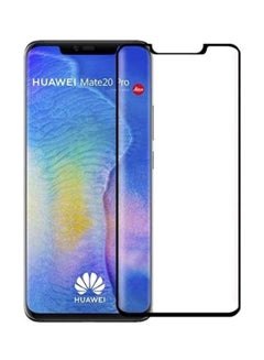 Buy Tempered Glass Screen Protector For Huawei Mate 20 Pro 6.3-Inch Black/Clear in UAE