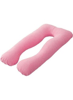 Buy Premium U Shape Comfortable Pregnancy Pillow Cotton Pink 80 x 120cm in UAE