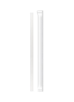 Buy Wrapped Straight Straw - Clear Polypropylene - 100 Pieces Transparent 10x203mm in Saudi Arabia