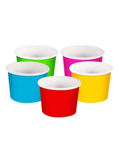 Buy Paper Ice-Cream Cup - Alwan - 25 Pieces Colorful 118ml in Saudi Arabia