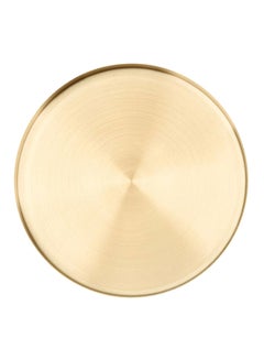 Buy Gold Plating Round Stainless Steel Serving Tray 12.5cm dia x 1.9cm high Gold in Saudi Arabia