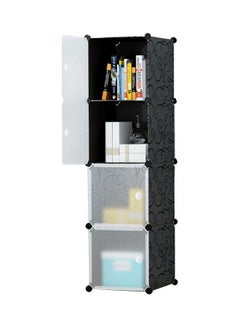 Buy 4-Cube Detachable Storage Cabinet Black/White 39x37x147cm in UAE