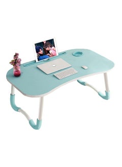 Buy Foldable Laptop Desk Blue/White 60x40x28cm in UAE
