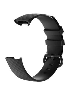 Buy 2-Piece Classic Silicone Replacement Band For Charge 3/4 Watch Black in Saudi Arabia