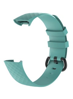 Buy 2-Piece Classic Silicone Replacement Band For Charge 3/4 Watch Small/Large Teal in Saudi Arabia