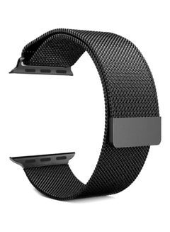Buy Magnetic Stainless Steel Band For Apple Watch 42/44/45mm Black in Saudi Arabia