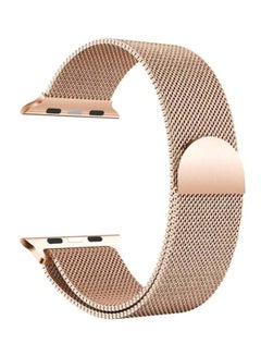 Buy Magnetic Stainless Steel Band For Apple Watch 42/44/45mm Rose Gold in Saudi Arabia