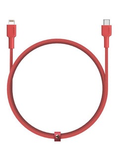 Buy MFi USB-C Sync And Charge Braided Cable,CB-CL1 Red in Saudi Arabia
