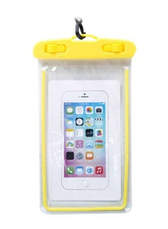 Buy Waterproof Mobile Phone Pouch Case Clear/Yellow in UAE
