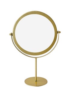 Buy Table Mirror With Stand Gold 16.5x27cm in UAE