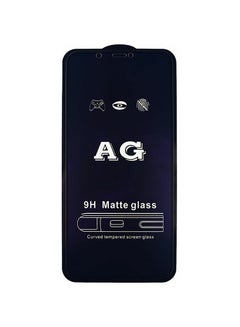 Buy AG Full Protection Anti Fingerprint Tempered Matte Glass Screen Protector For Apple iPhone 11 Pro Max Black/Blue in Egypt