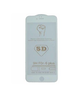 Buy 5D Glass Screen Protection For iPhone 6 Plus White/Clear in Egypt
