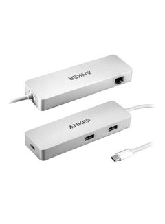 Buy Premium USB-C Hub With Ethernet And Power Delivery Silver in Saudi Arabia