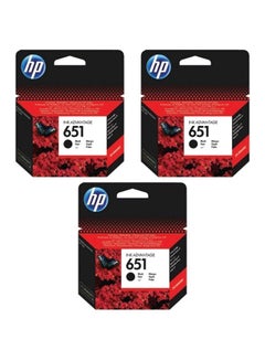 hp Pack Of 3 651 Ink Cartridges For HP 